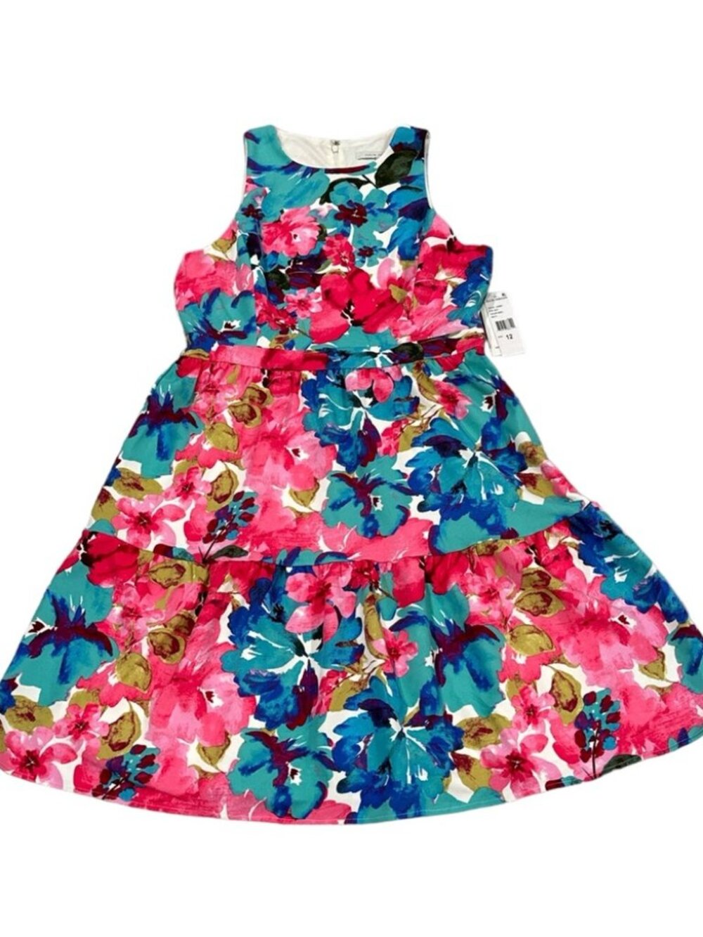NWT Julia Jordan Womens Size 10 Watercolor Floral Fit & Flare Mini Dress NEW